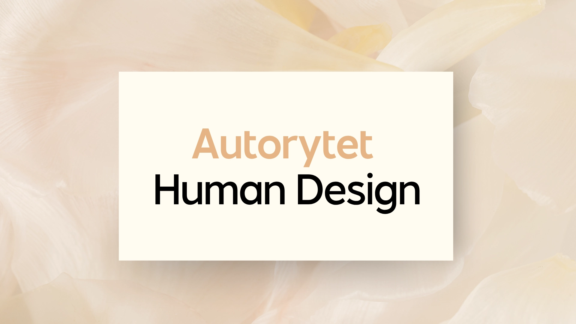 Autorytet Human Design