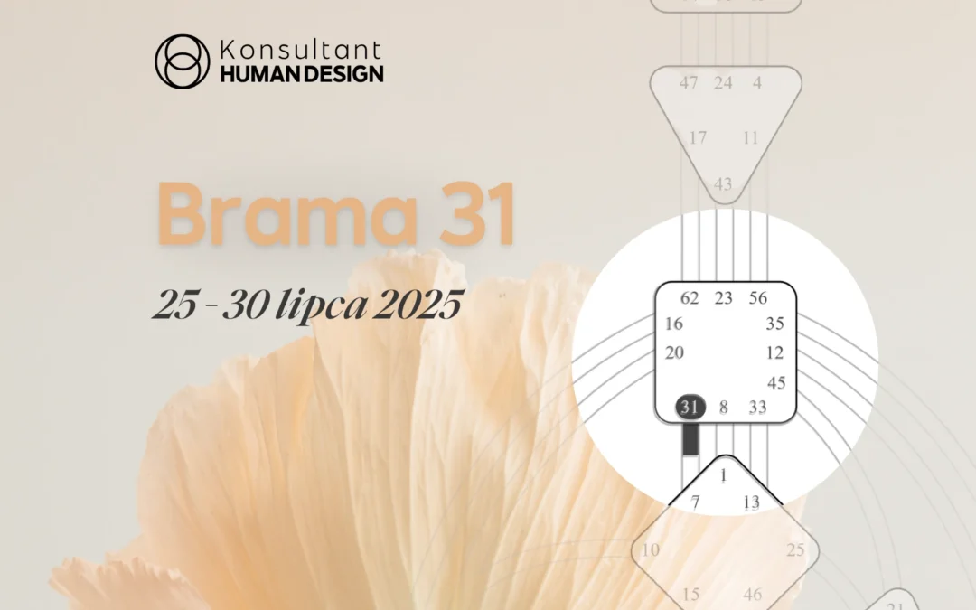 Brama 31 Human Design – Tranzyt Słońca w dniach 25–30 lipca 2025