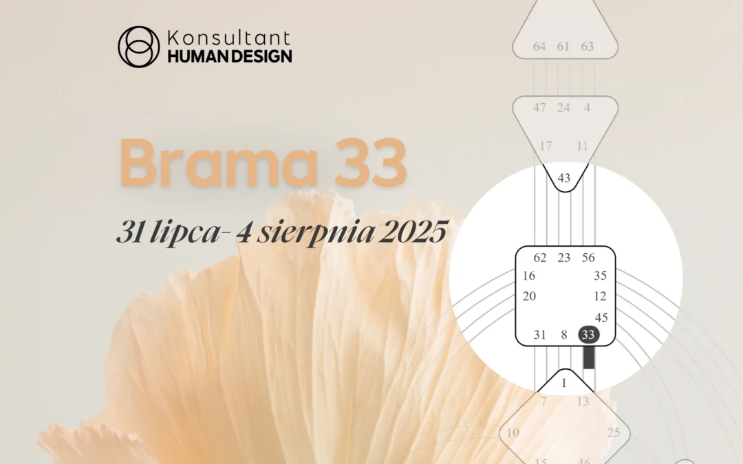 Brama 33 Human Design – Tranzyt Słońca w dniach 31 lipca – 4 sierpnia 2025