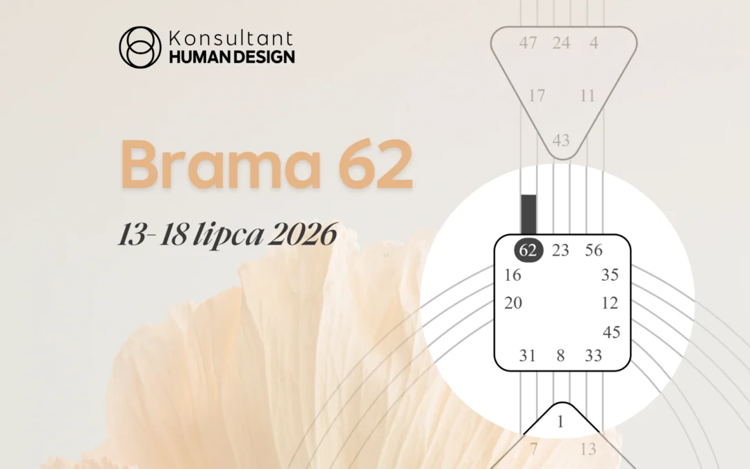 Brama 62 Human Design – Tranzyt Słońca 13–18 lipca 2026